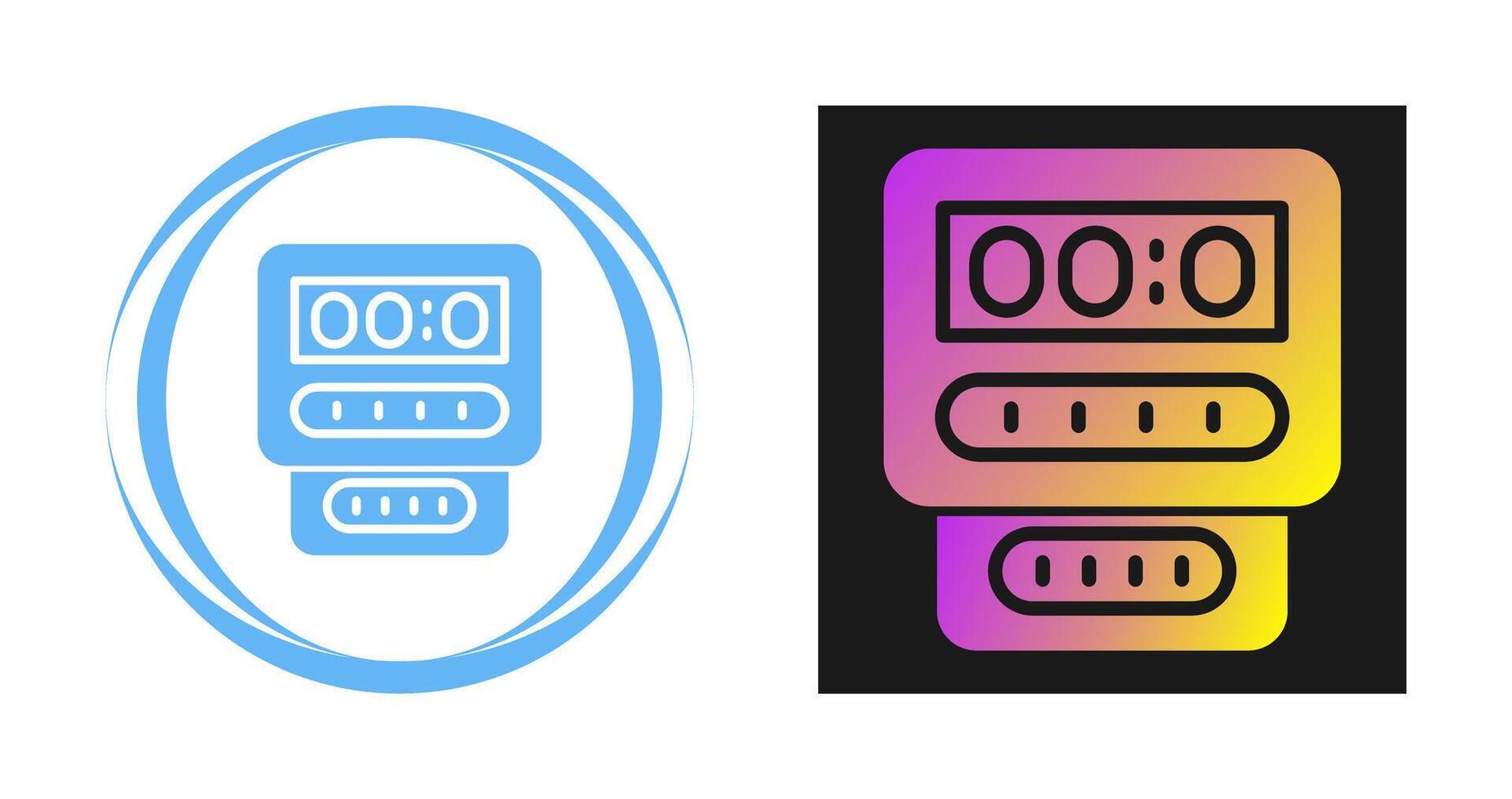 icono de vector de medidor eléctrico