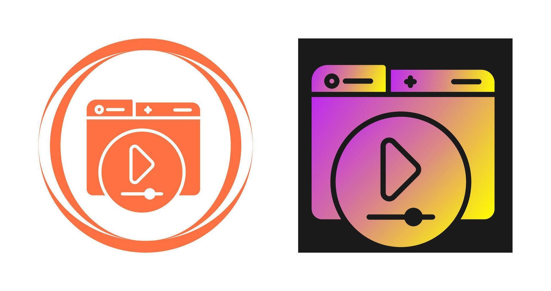 Video Player Vector Icon