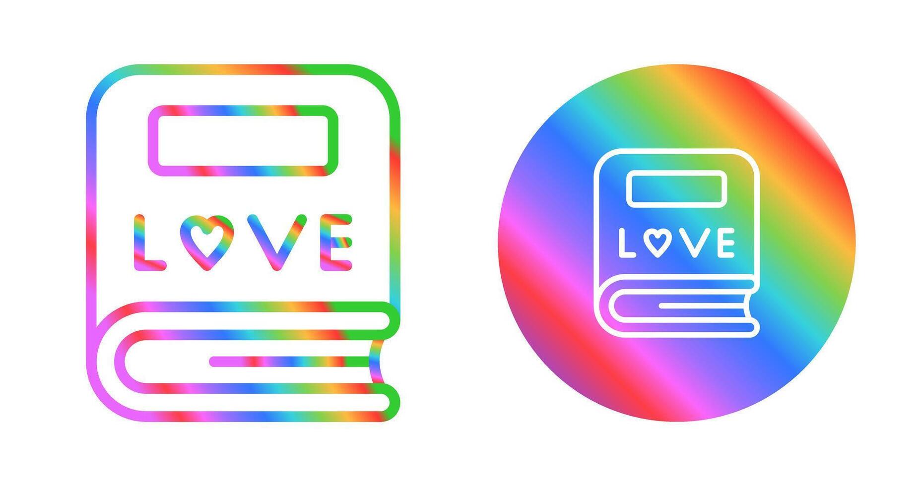 Love story book Vector Icon