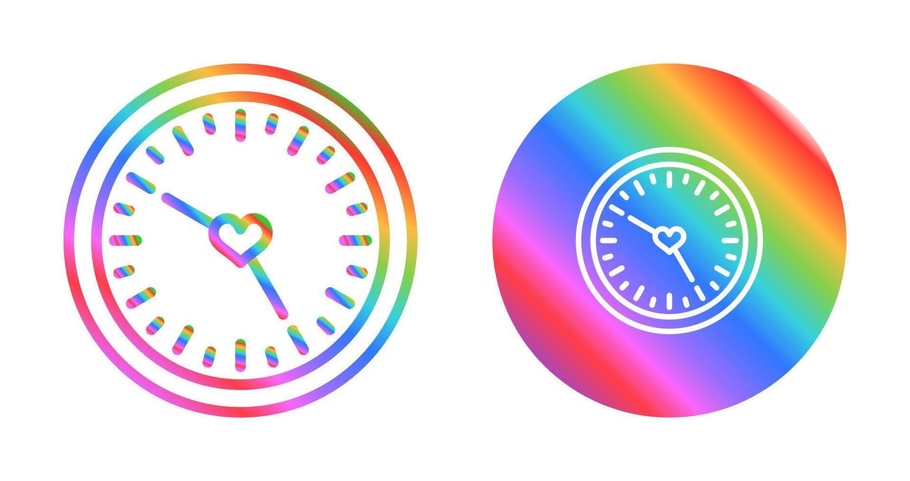 Love clock Vector Icon