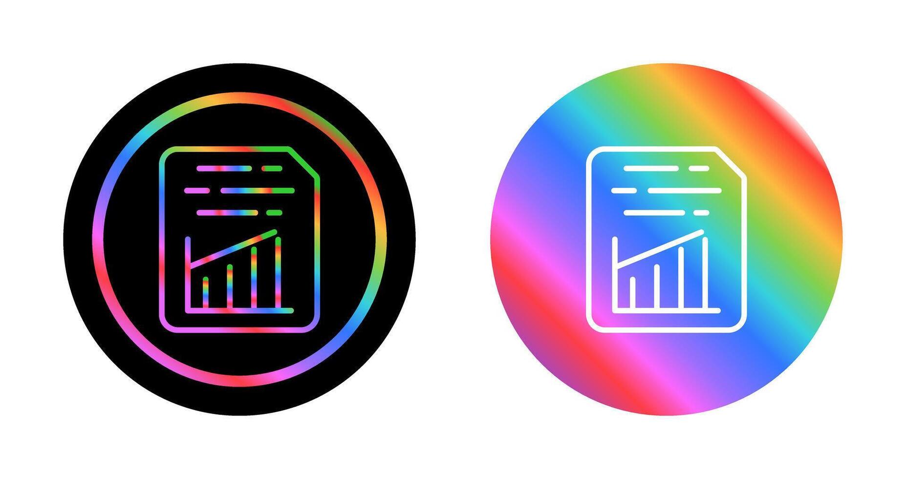 Document Insert Graph Vector Icon