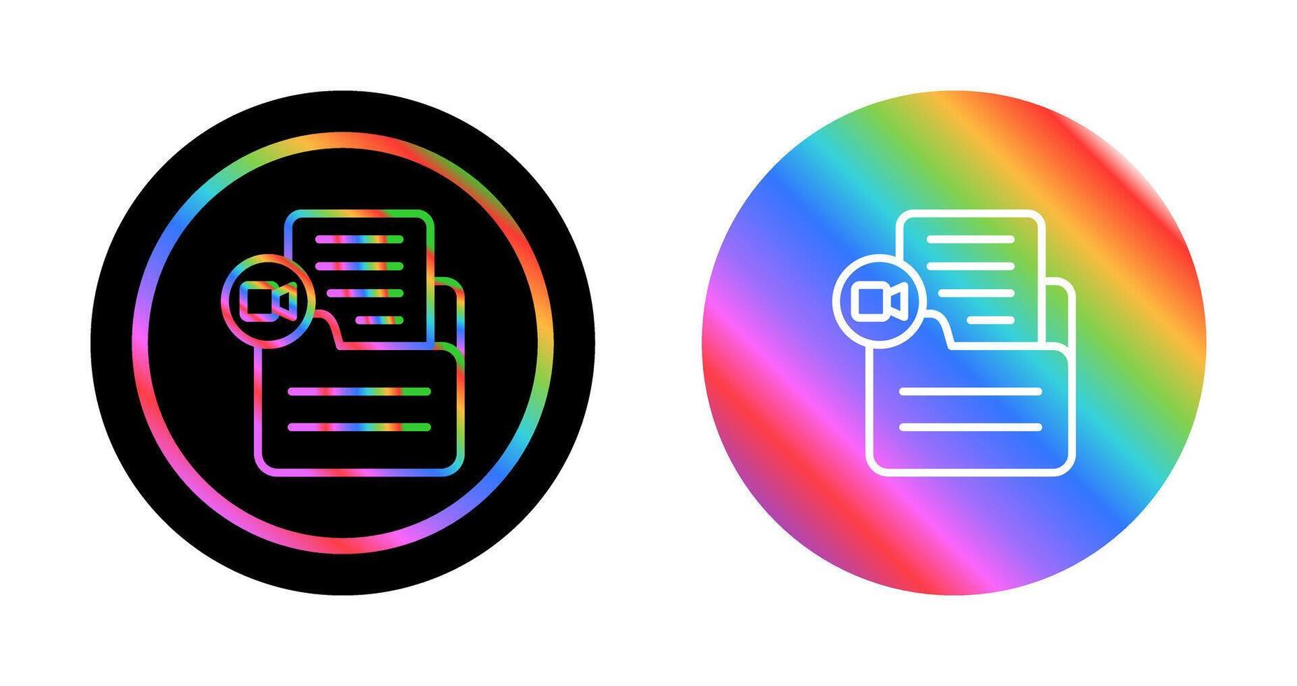 Document Insert Video Vector Icon