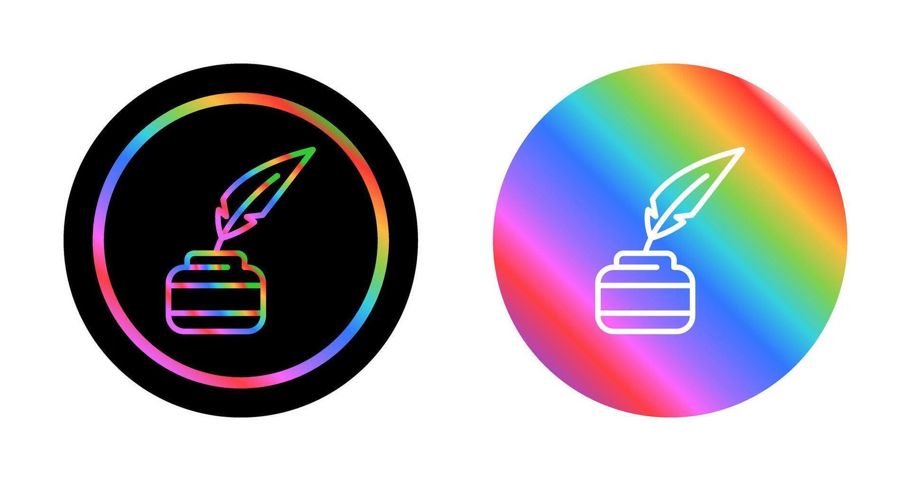 Quill pen with inkwell Vector Icon