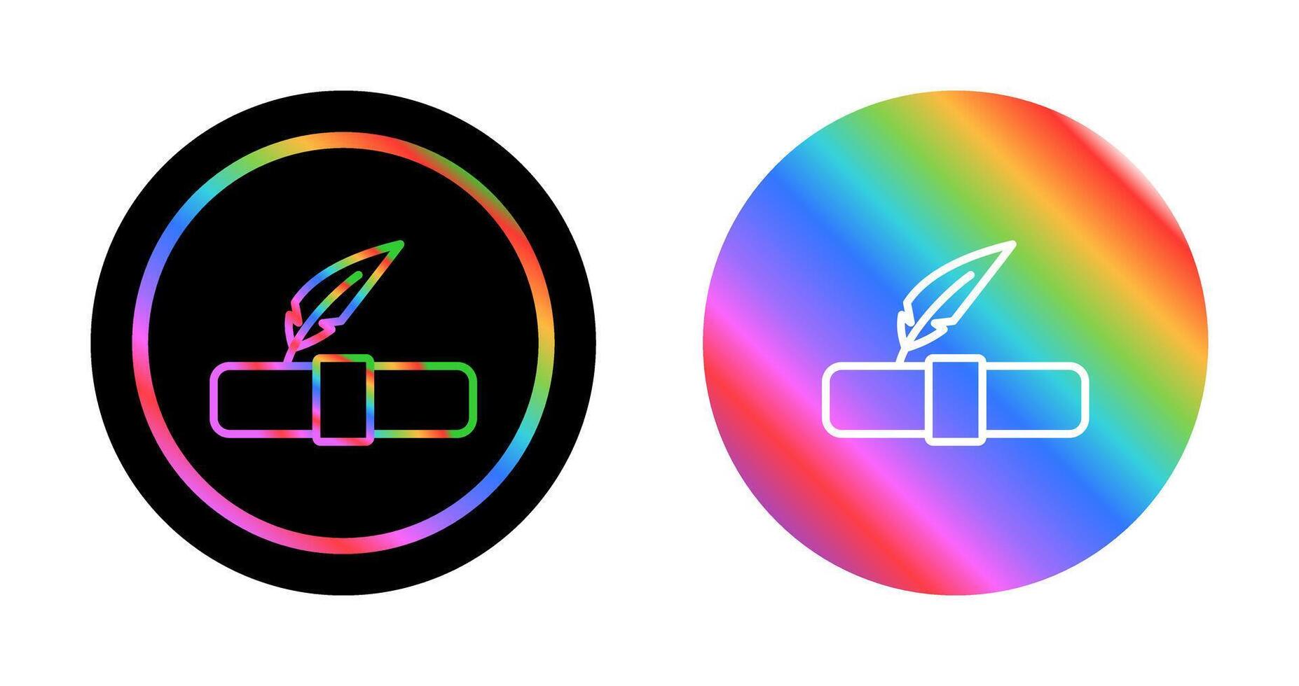 Quill pen with scroll Vector Icon