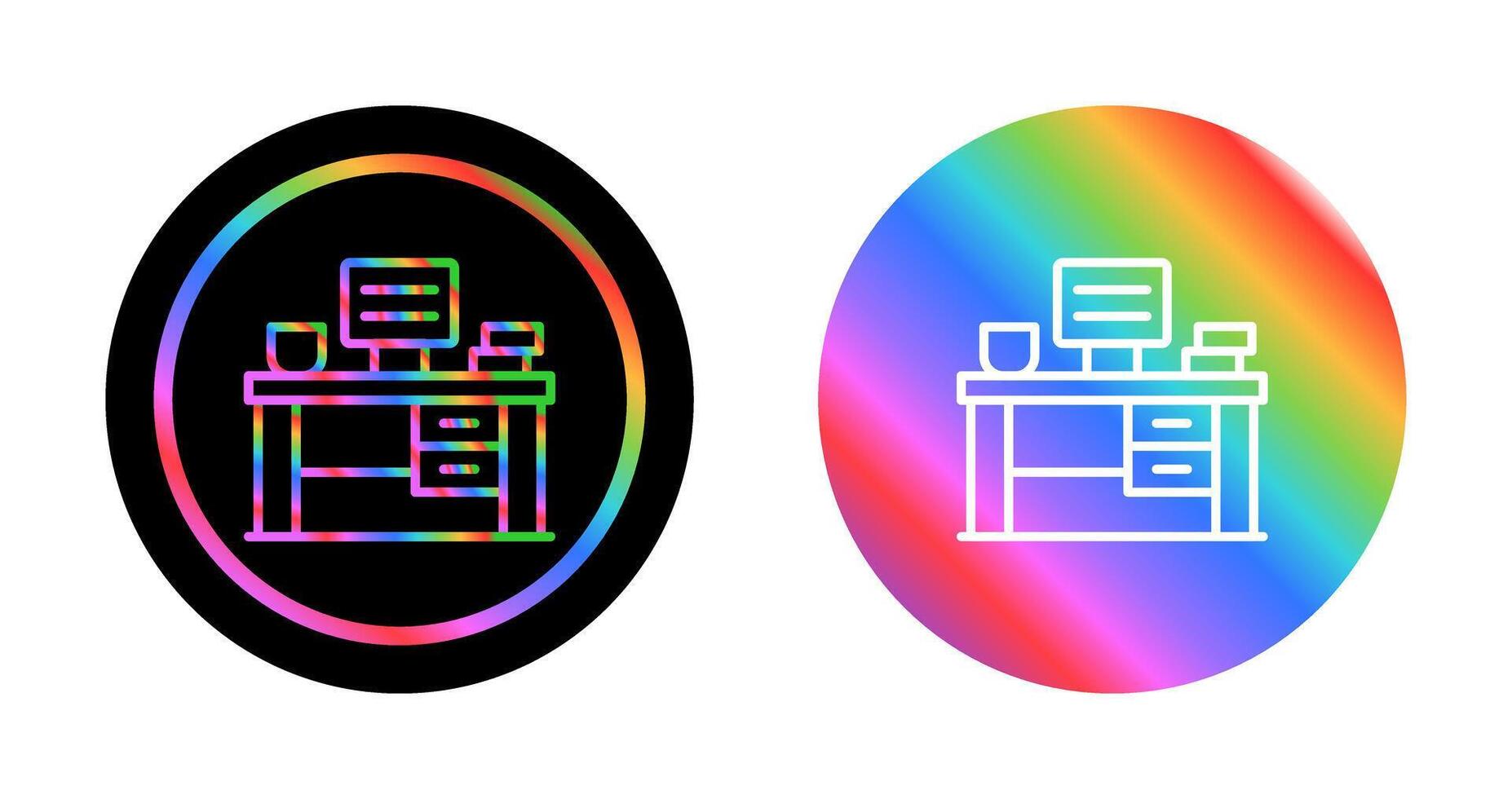 Office Desk Vector Icon