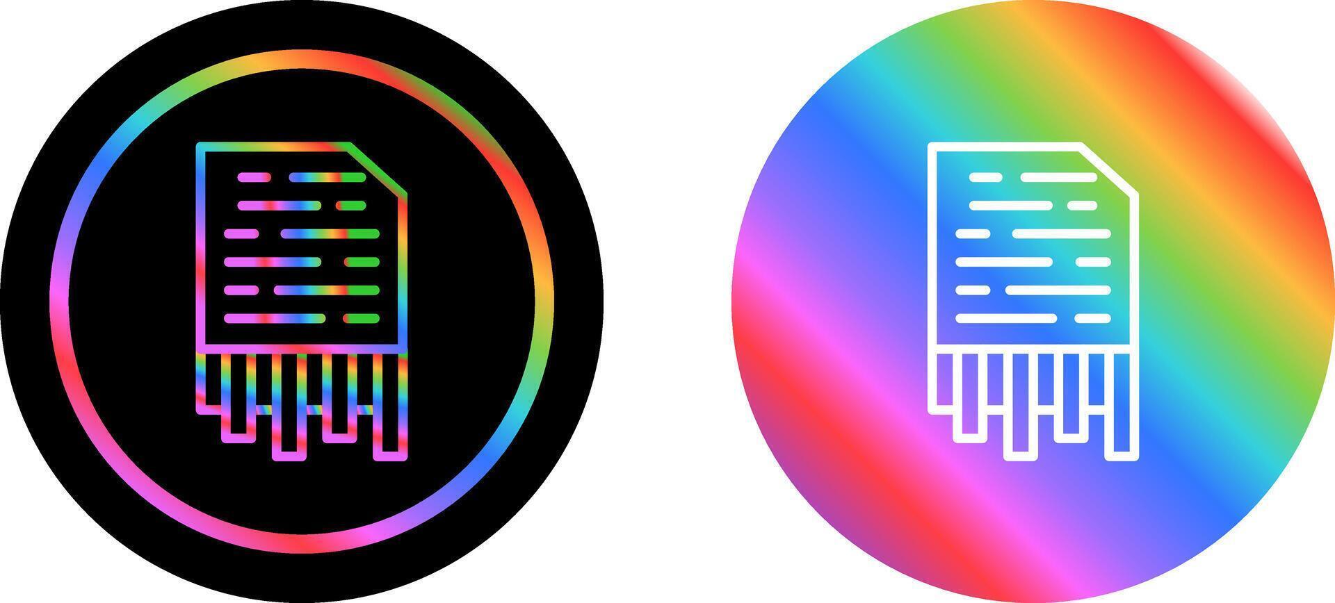 Shredding Vector Icon