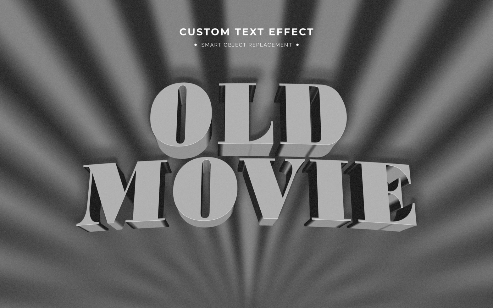 ancien film 3d texte effet psd