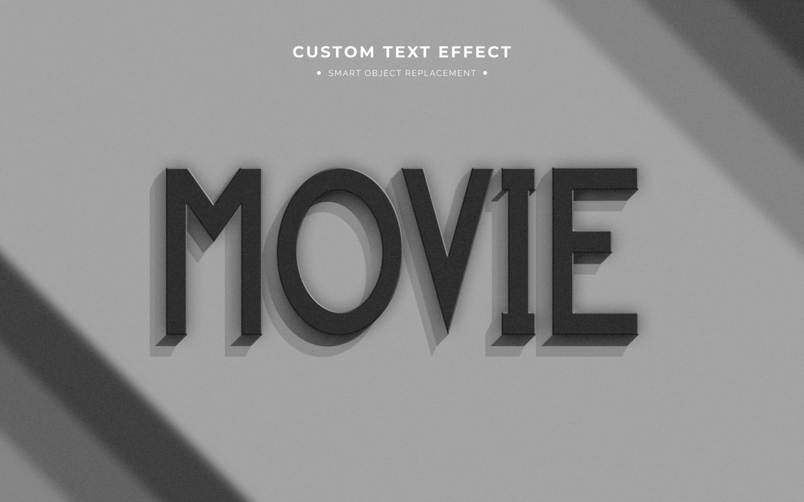 Vintage Movie 3D Text Effect psd