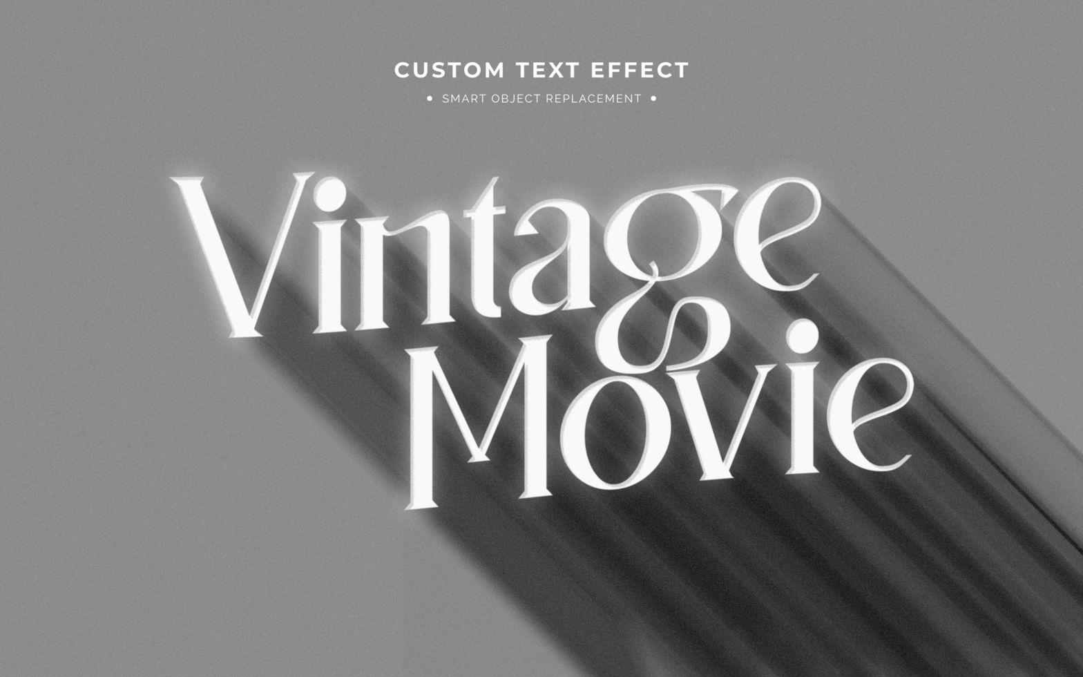 Vintage Movie 3D Text Effect psd