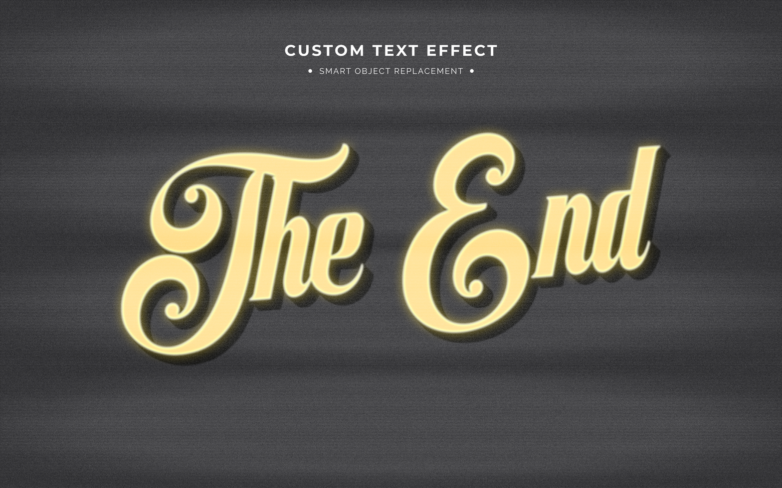 Vintage Movie 3D Text Effect psd