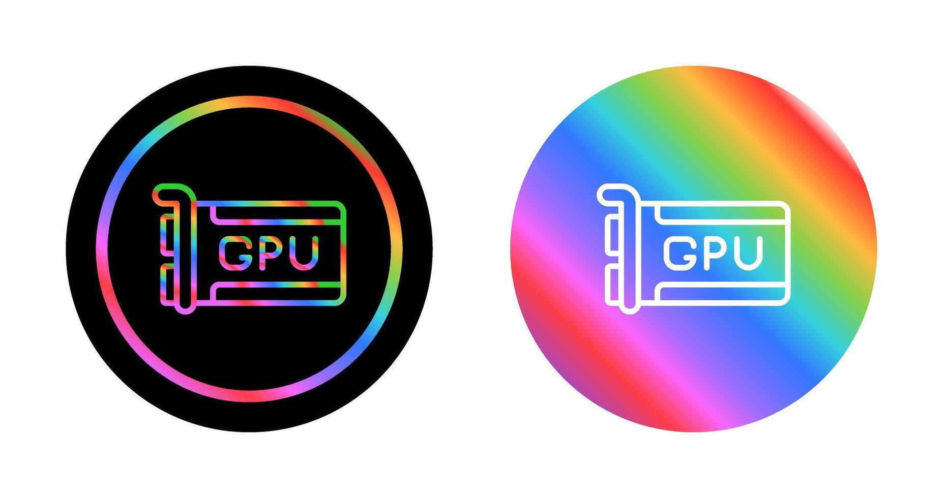 icono de vector de gpu