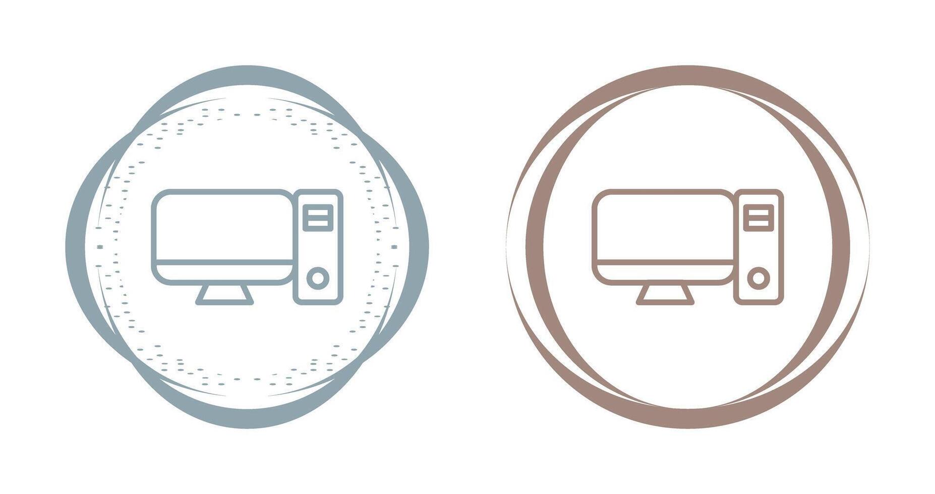 Desktop Computer Vector Icon