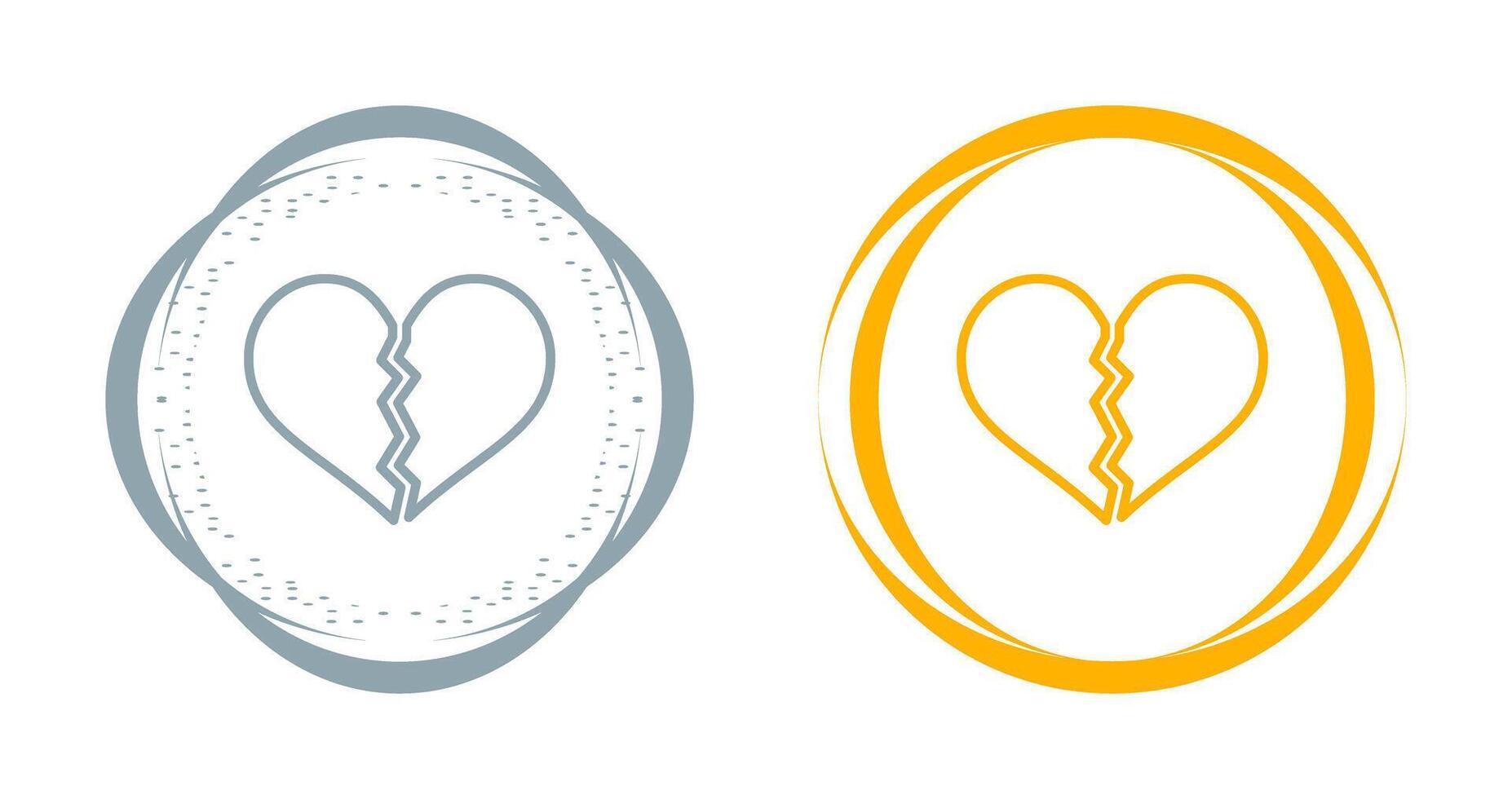 Broken Heart Vector Icon