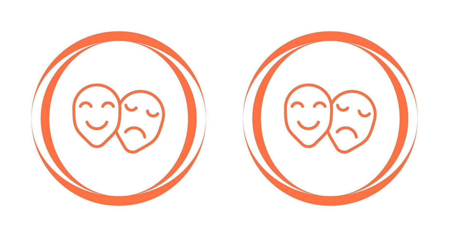 Theatre masks Vector Icon