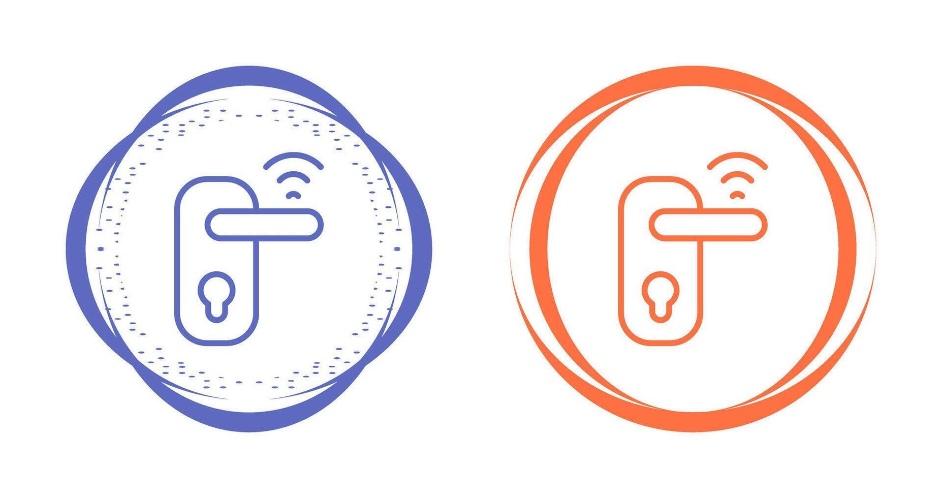 Smart Door Lock Vector Icon