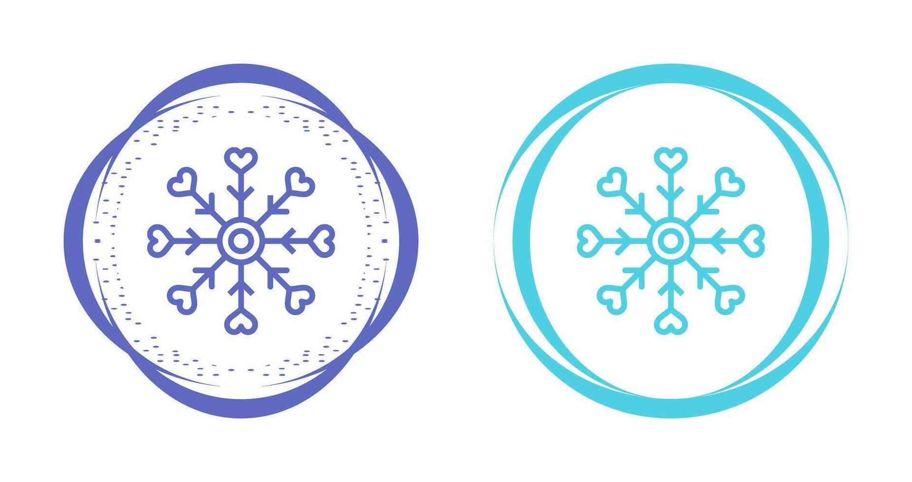 Love snowflake Vector Icon