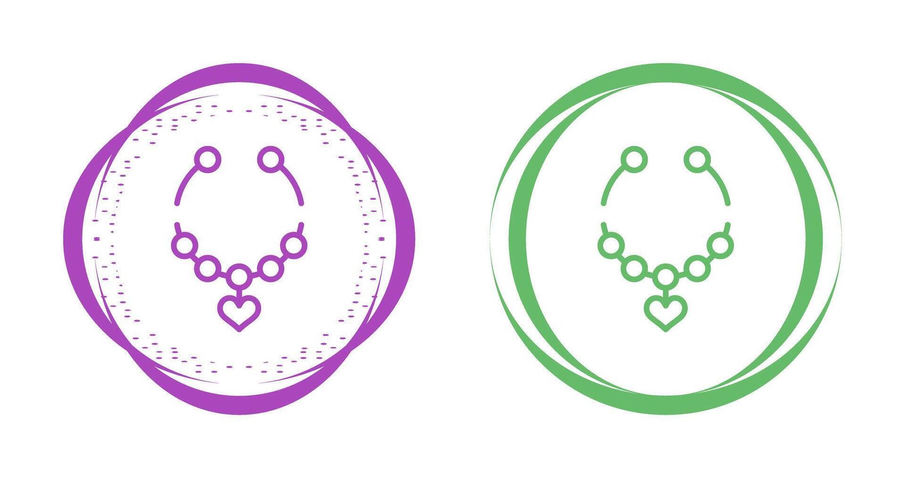 Heart Shaped Necklace Vector Icon