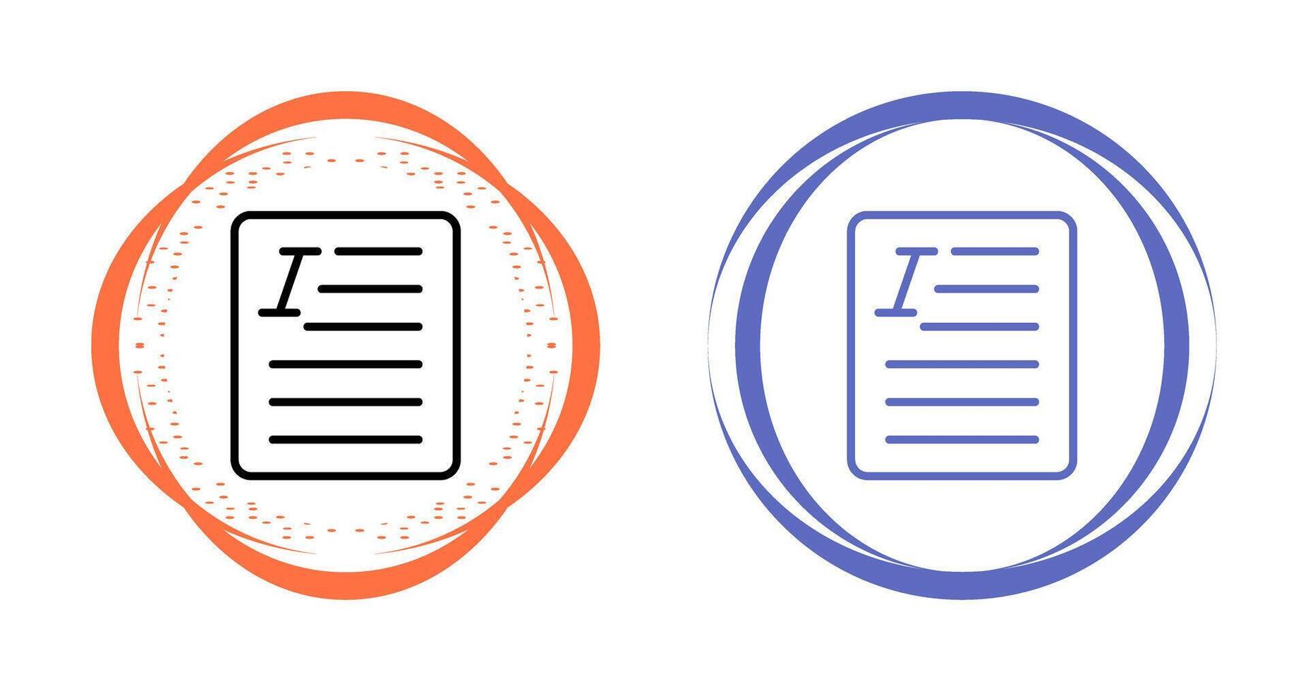 Document Italic Vector Icon