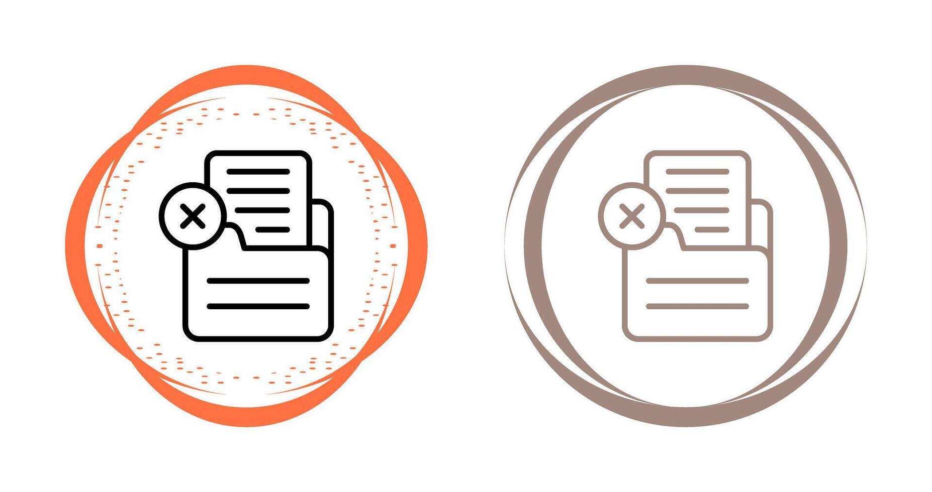 Document Rejected Vector Icon