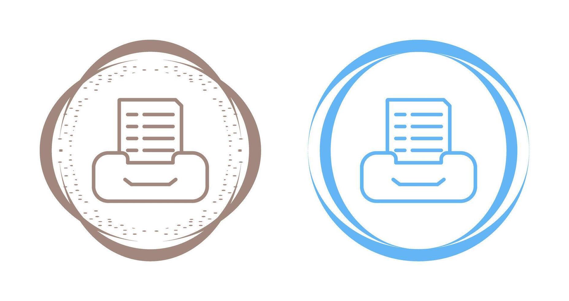 Filing cabinet with files Vector Icon