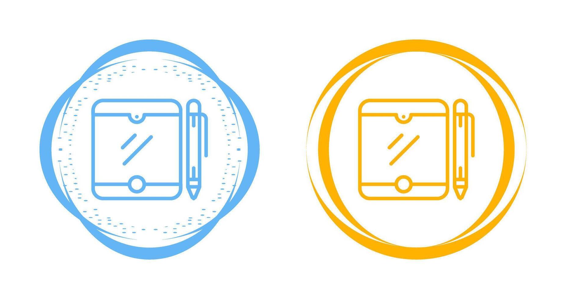 Tablet with pen Vector Icon