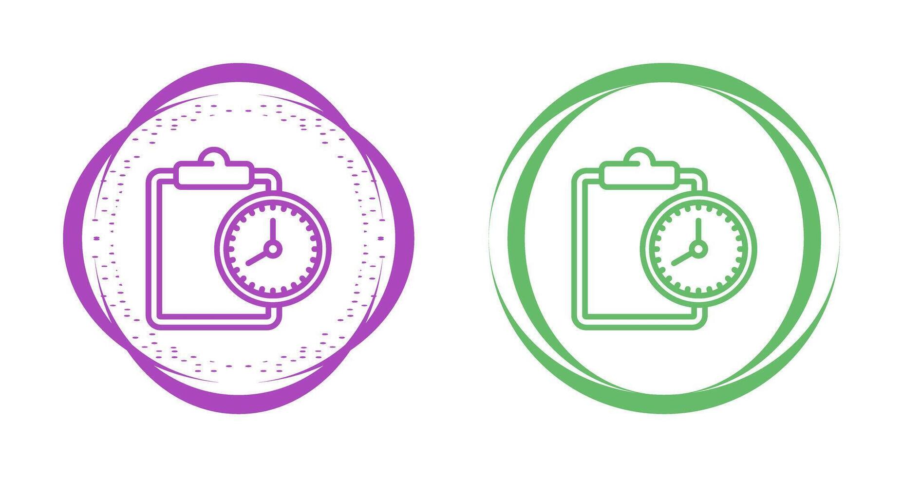 Clipboard with clock Vector Icon