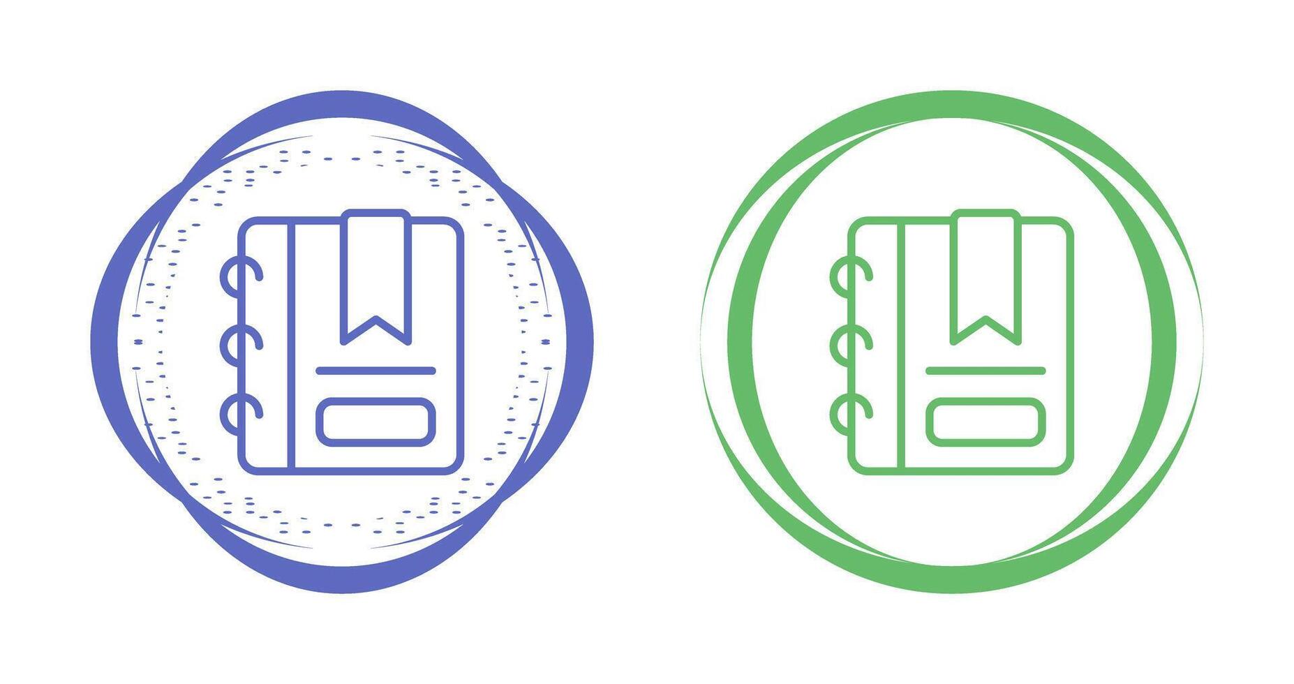 Writing pad with bookmark Vector Icon