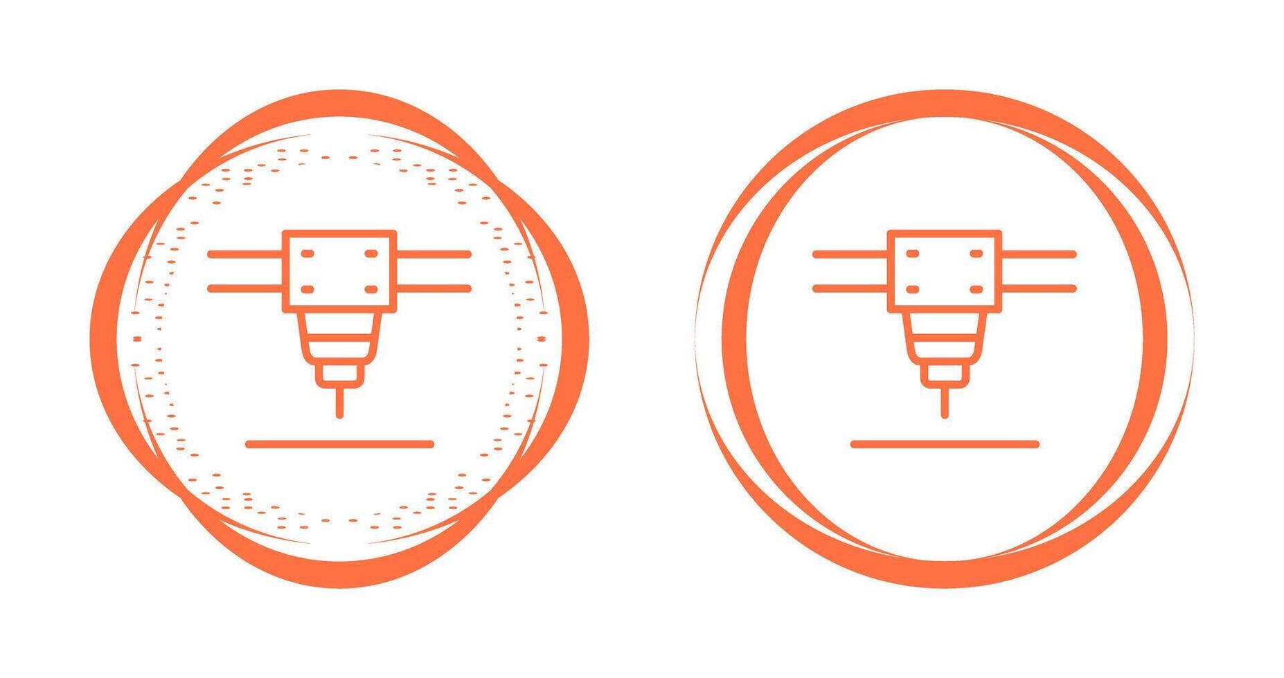 Laser Cutting Machine Vector Icon