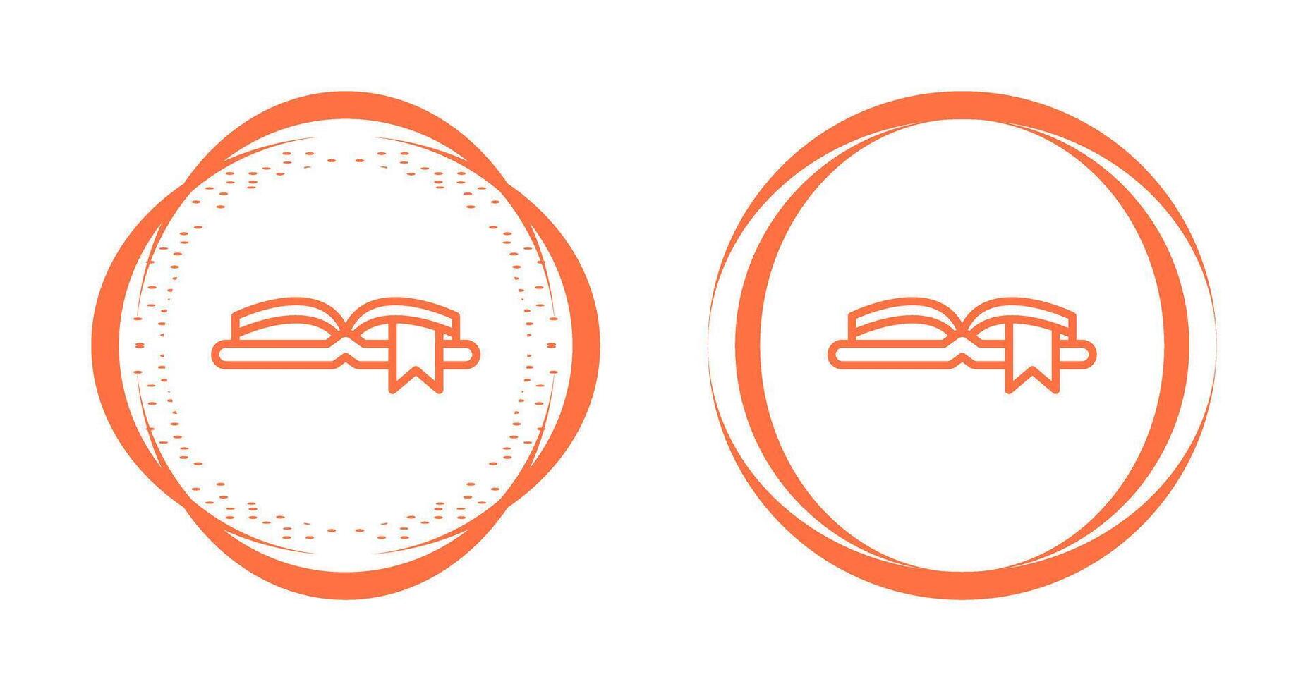Open Book with Bookmark Vector Icon