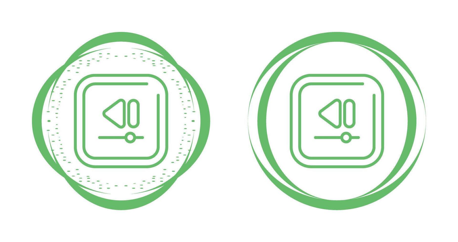 Video Rewind Square Vector Icon