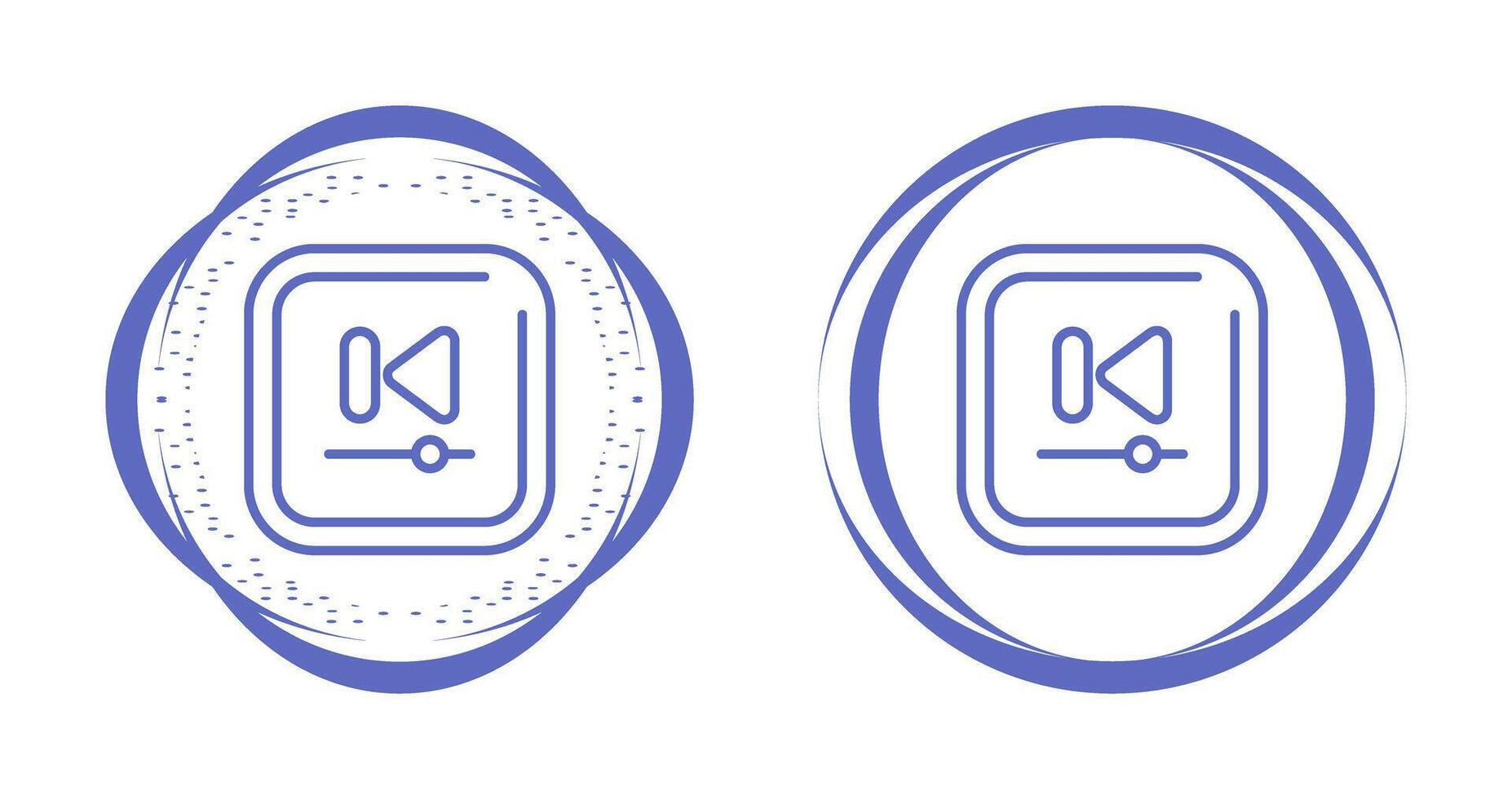 Video Previous Track Square Vector Icon