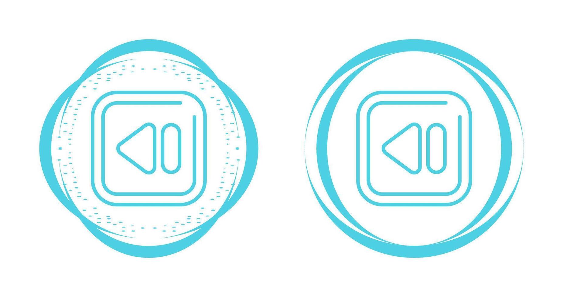 Rewind Square Vector Icon