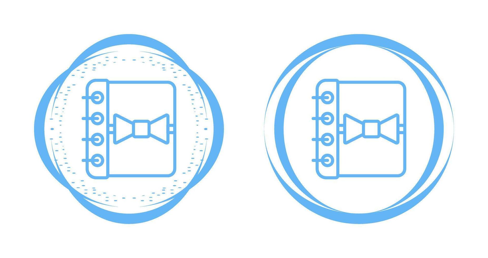 Notebook with Ribbon Vector Icon
