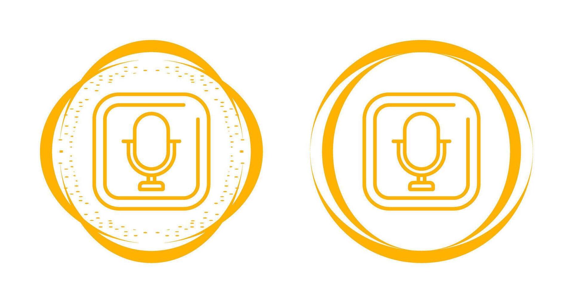 Microphone Square Vector Icon