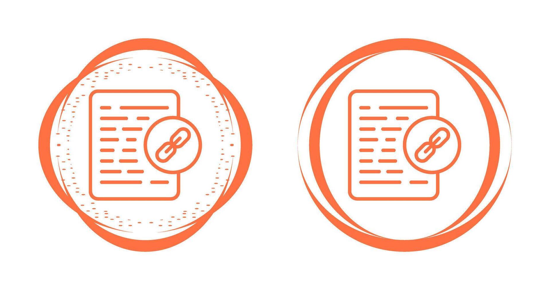 Document Link Vector Icon