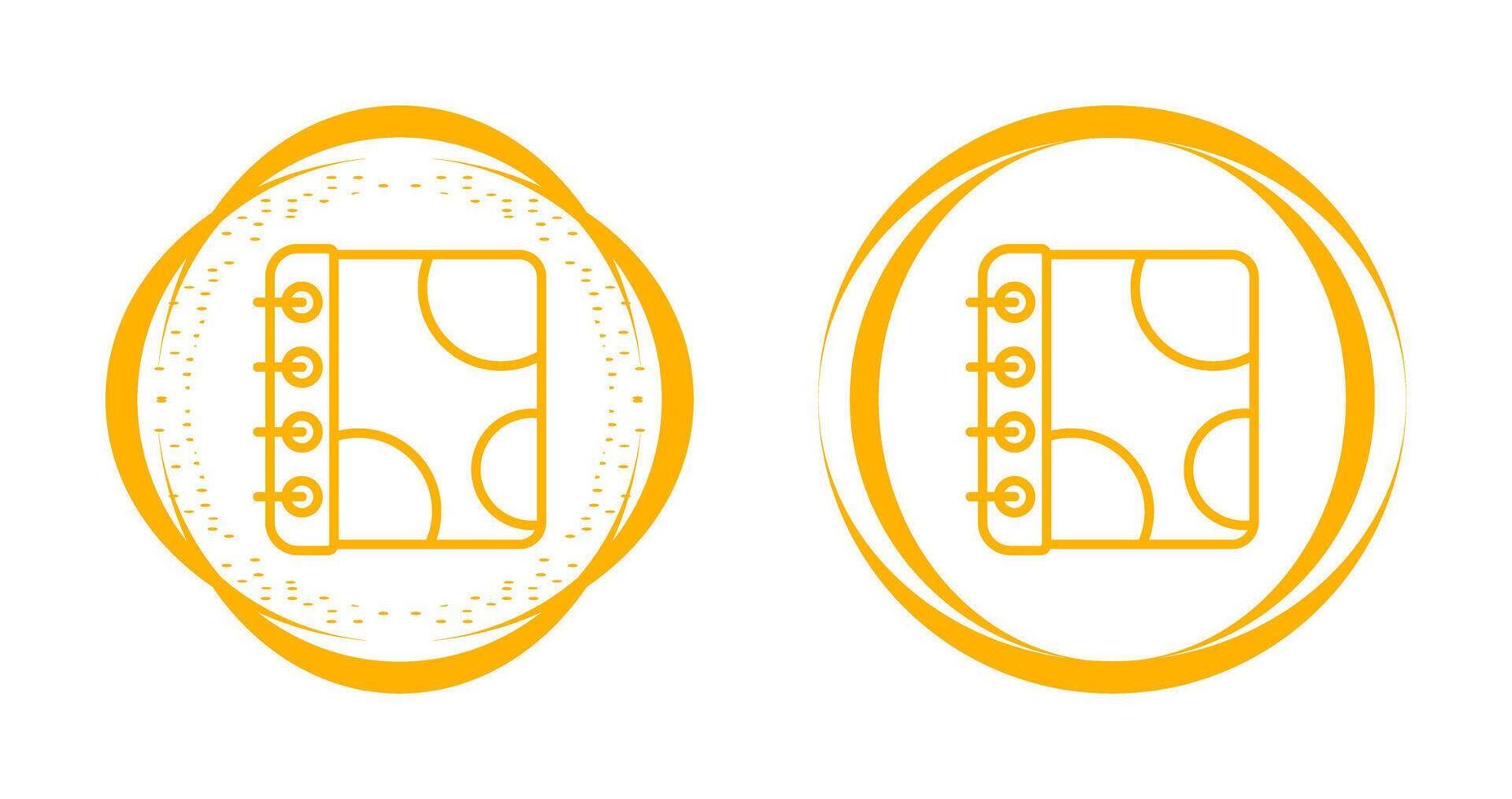 Notebook with Decorative Vector Icon
