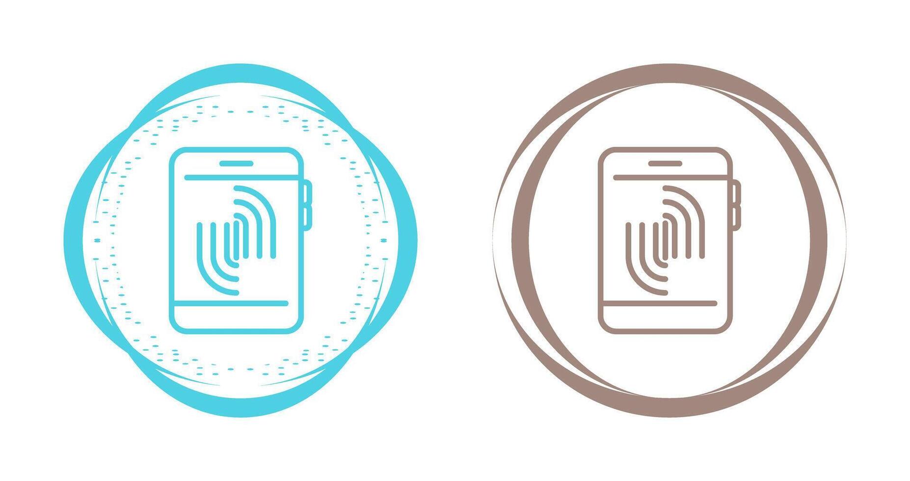 Fingerprint Scanning Vector Icon