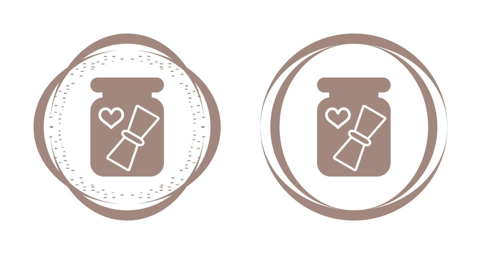 Love letter in a bottle Vector Icon