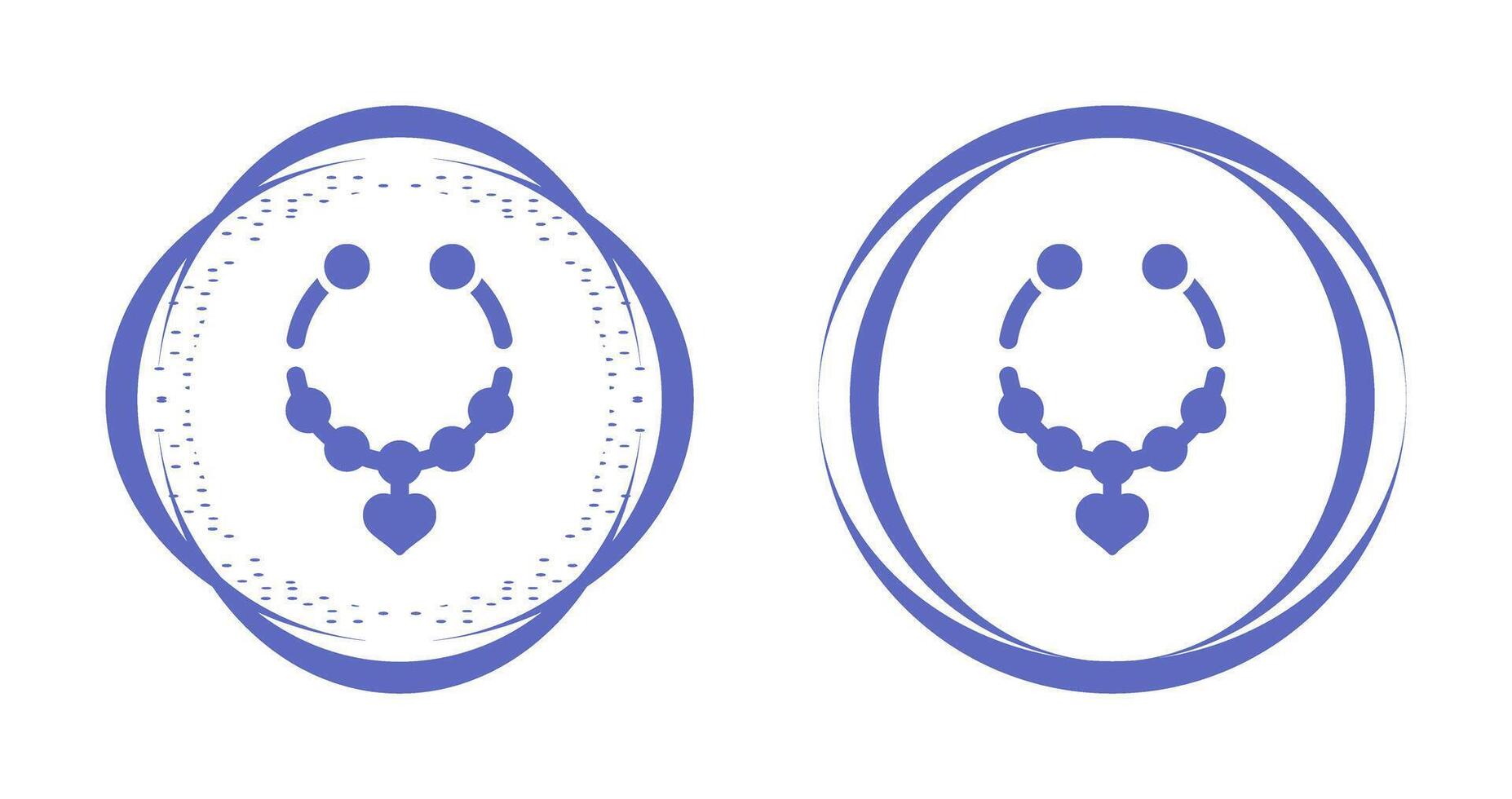 Heart Shaped Necklace Vector Icon