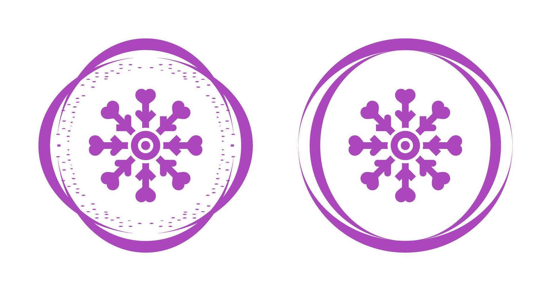 Love snowflake Vector Icon