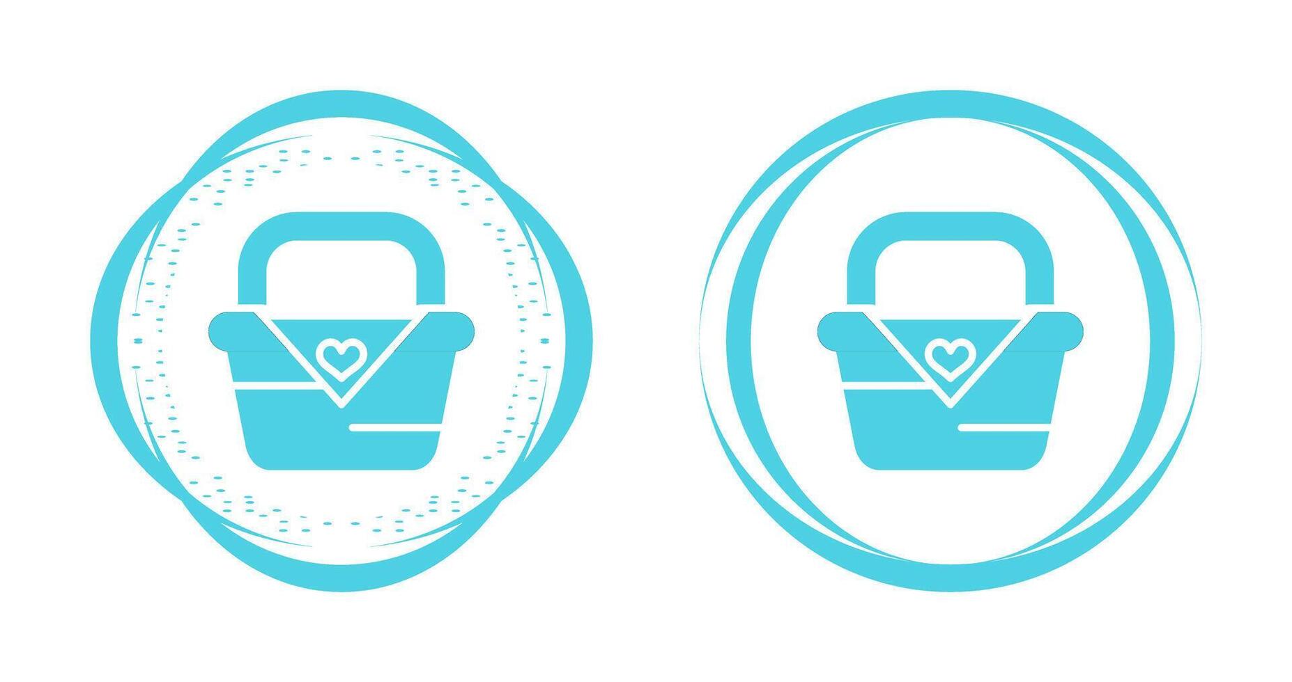 Romantic picnic basket Vector Icon