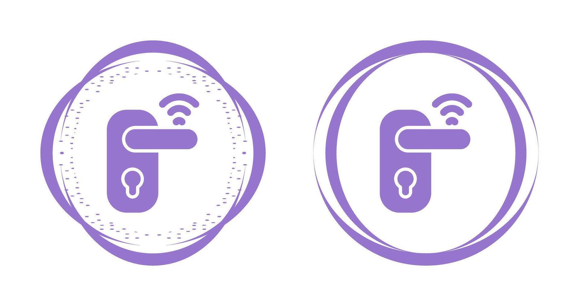 Smart Door Lock Vector Icon