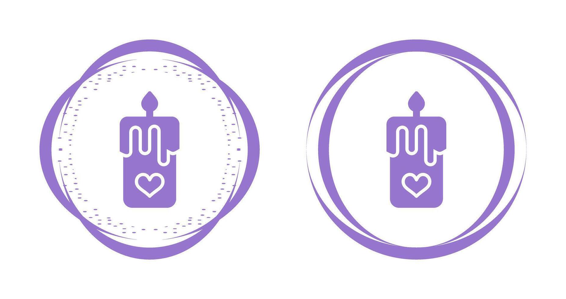 Romantic candle Vector Icon