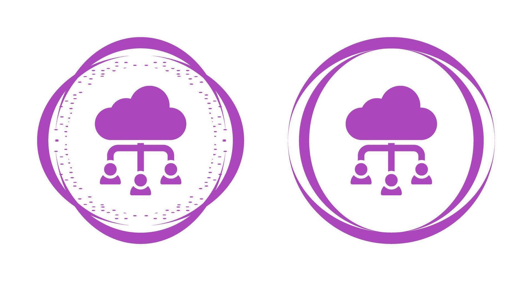 nube colaboración vector icono