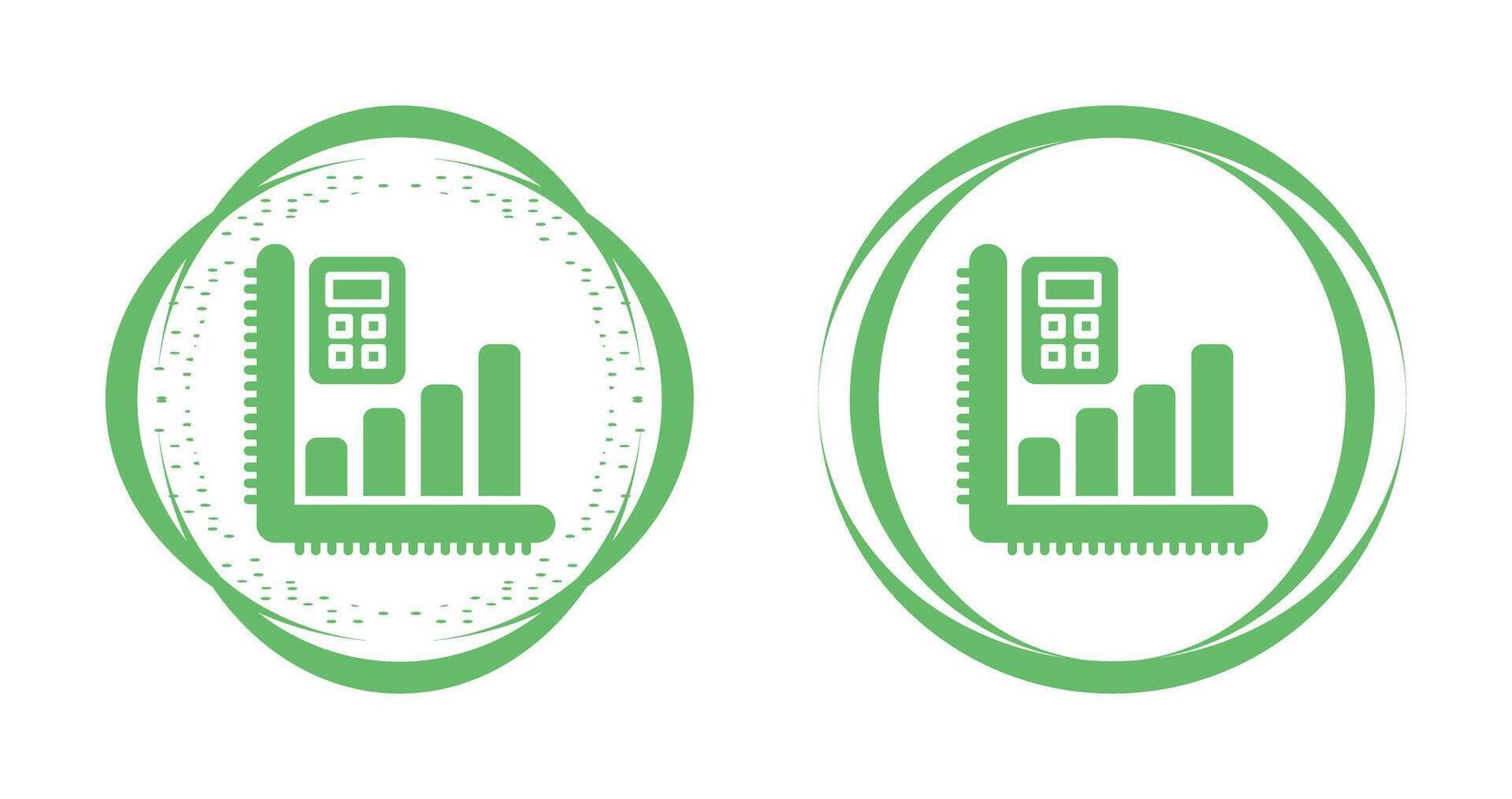 Calculator with Graph Vector Icon