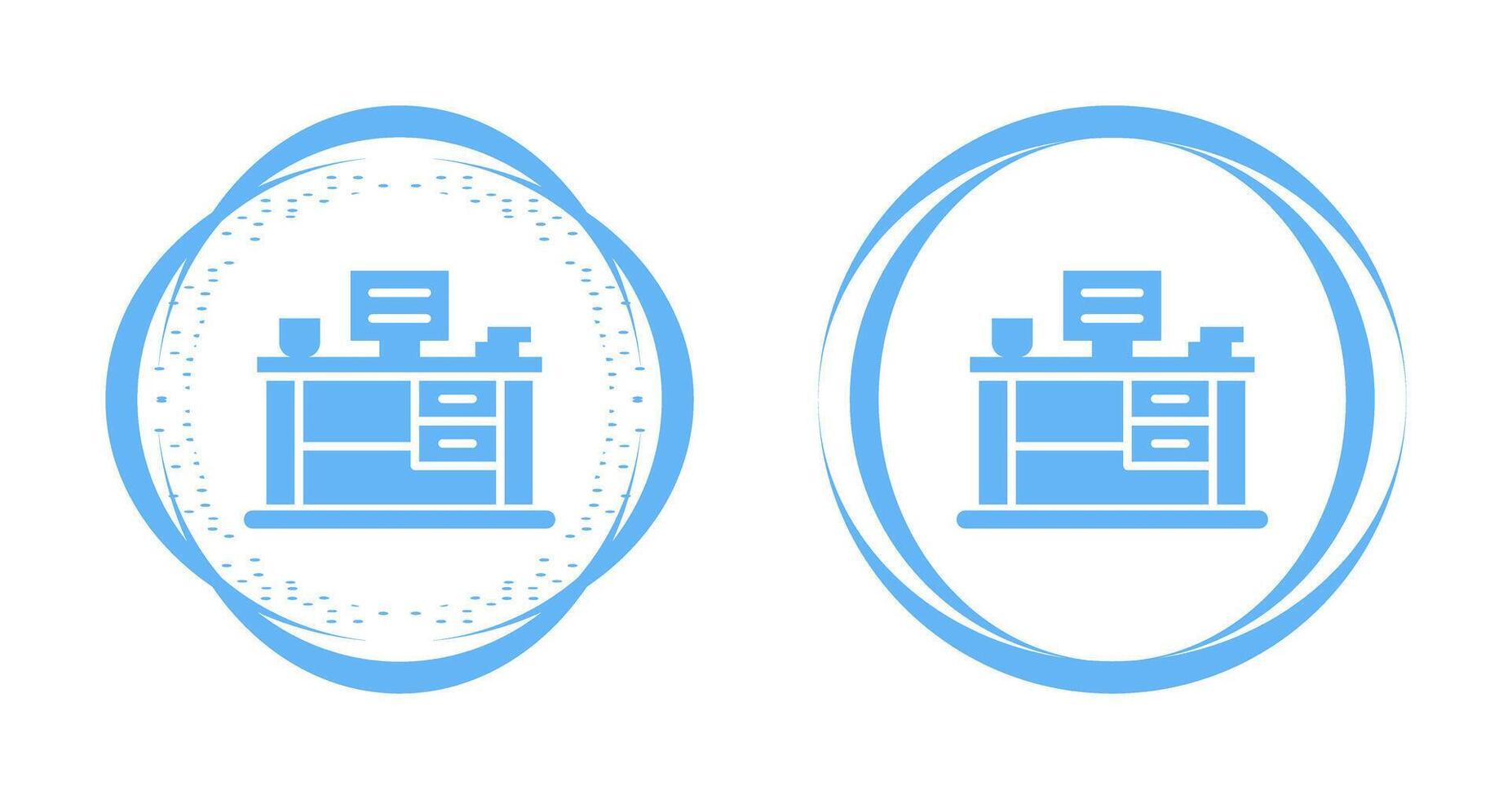 Office Desk Vector Icon