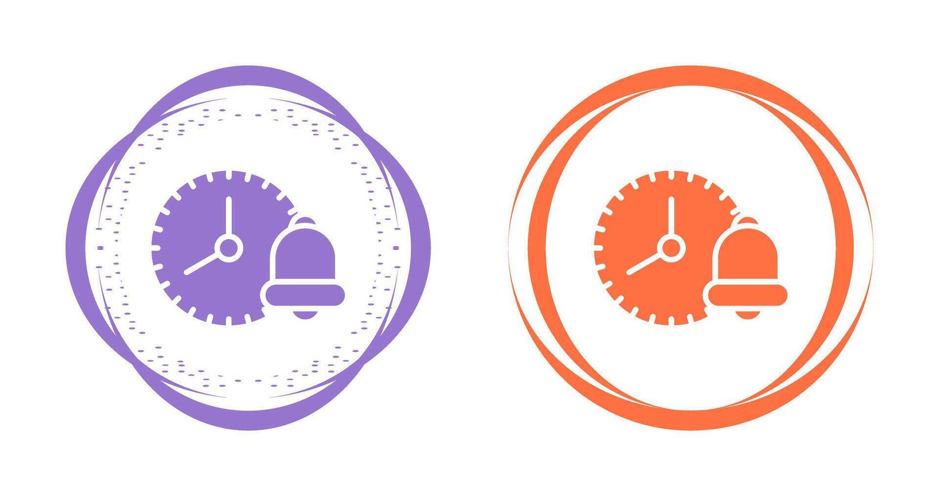 Clock with reminder bell Vector Icon