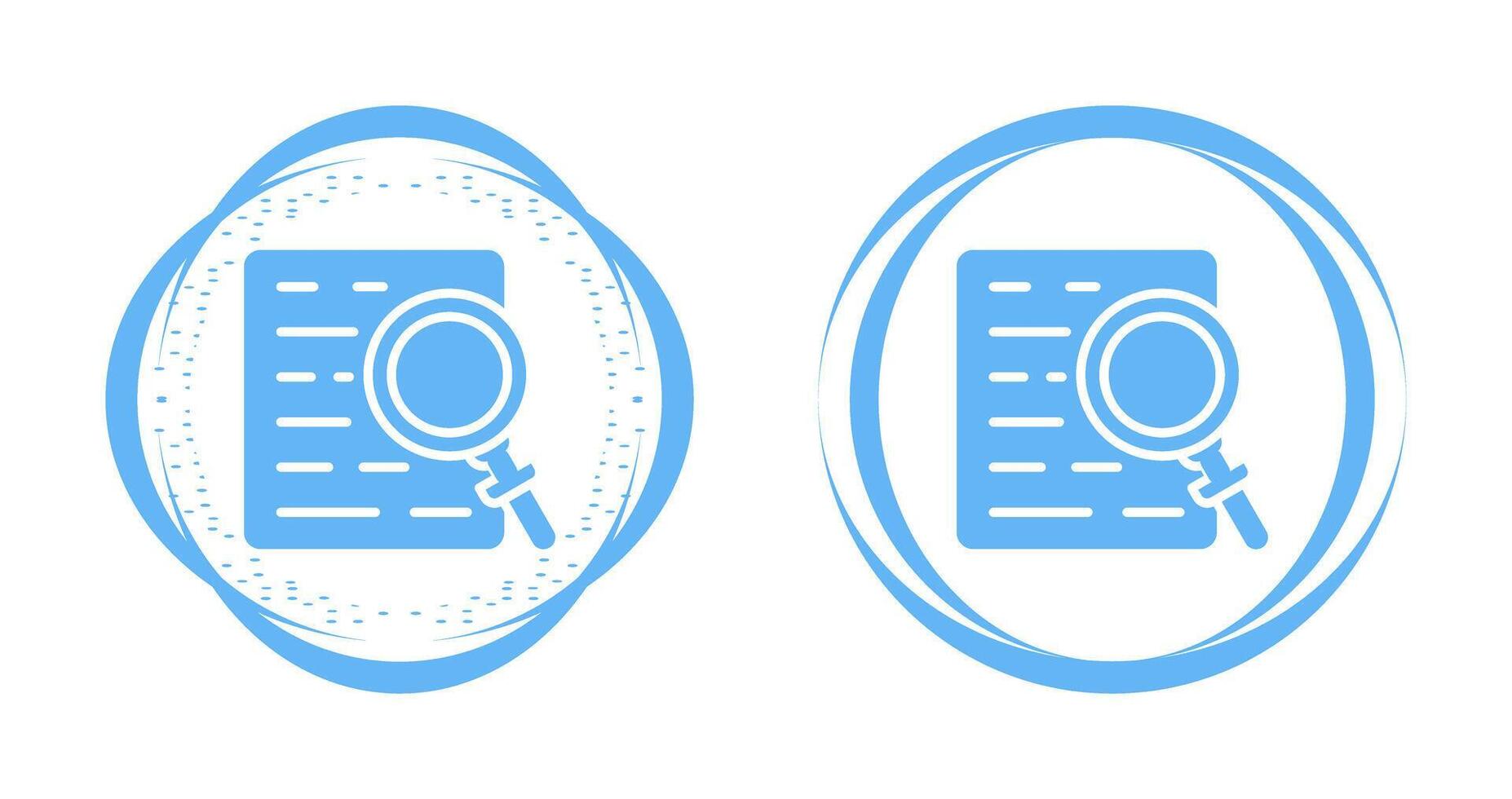 Document with magnifying glass Vector Icon