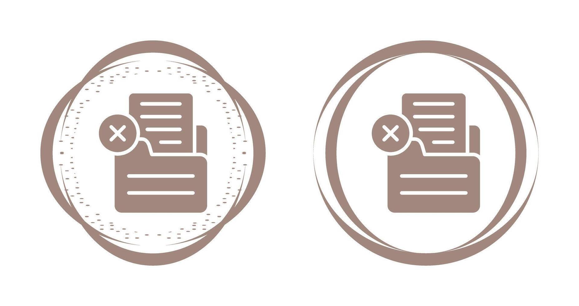 Document Rejected Vector Icon
