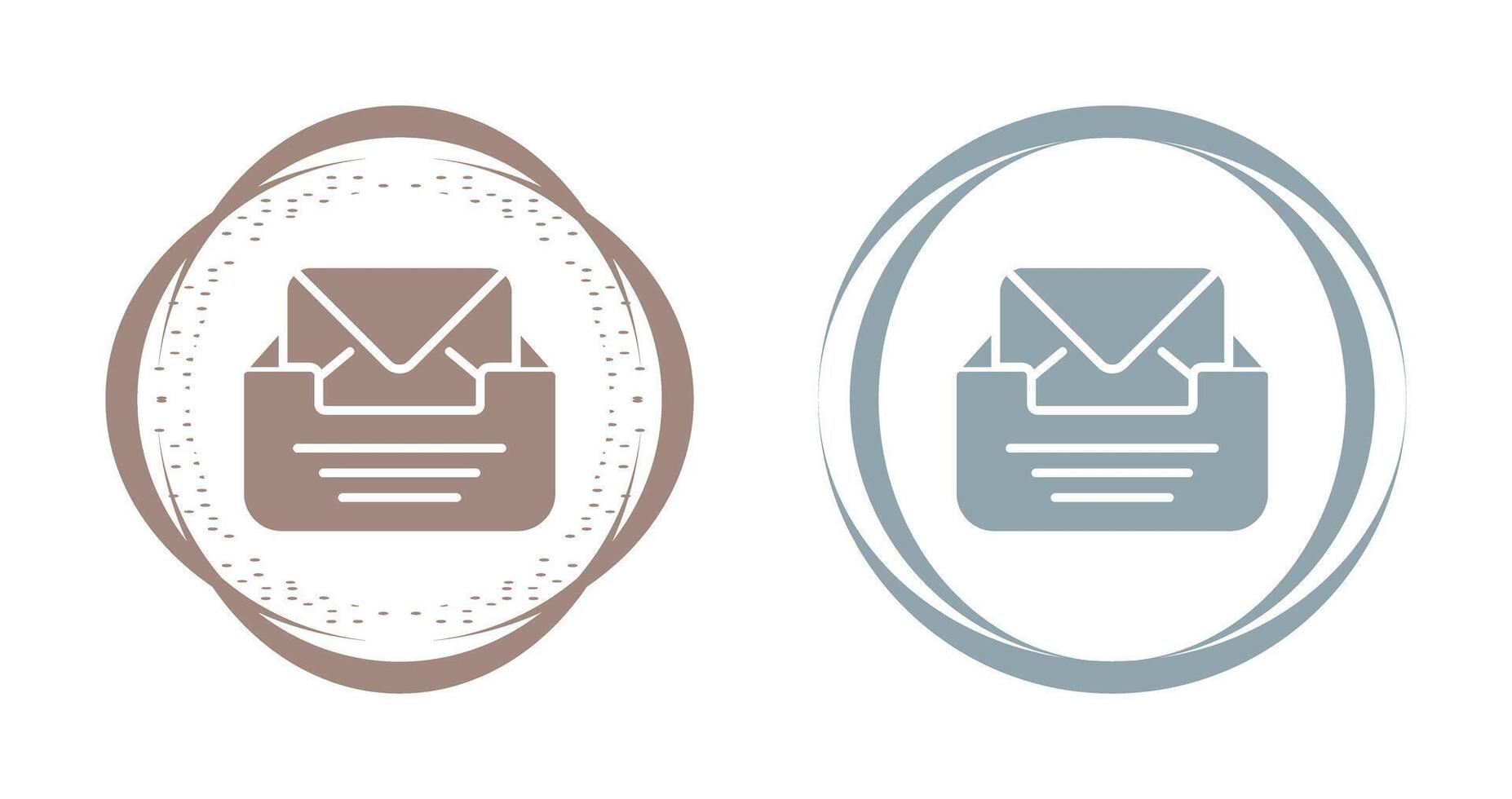 Inbox with envelope Vector Icon